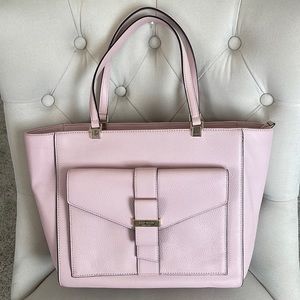 Kate spade blush pink pebbled leather tote